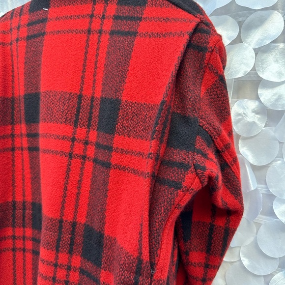 Ralph Lauren Double RL Mens Small 100% WOOL Red Black Buffalo plaid Coat - Picture 6 of 14